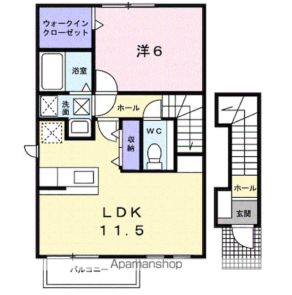 アルバ．Ｓ[1LDK/46.28m2]の間取図