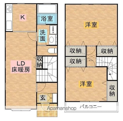 カサ・スペリオルＡ[2LDK/80.11m2]の間取図