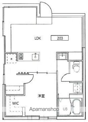 中野区本町のマンションの間取り