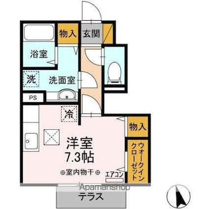 シュトラルヴェヌス[1R/27.77m2]の間取図