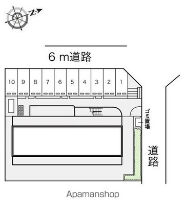 レオパレス住吉弐番館[1K/20.28m2]の配置図