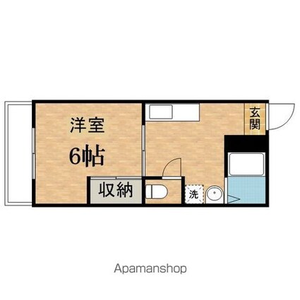 諏訪ハイム１２[1DK/22.44m2]の間取図