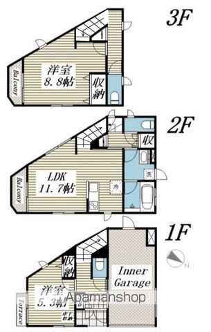 足立区中川３丁目戸建住宅の間取り