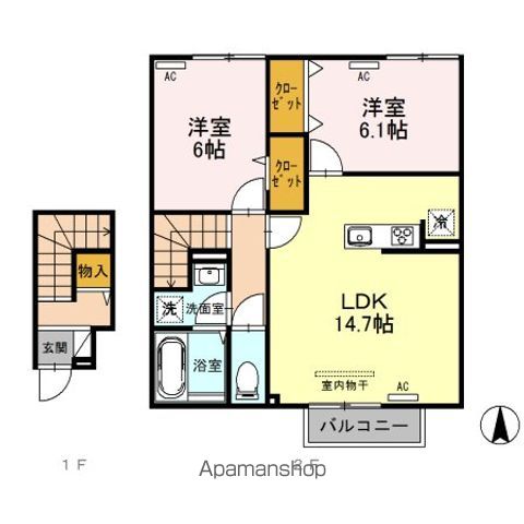 DーROOM大手町の間取り写真