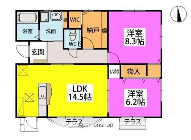 別府七丁目貸家の間取り