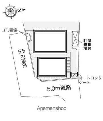 レオパレスシリウス[1K/19.87m2]の配置図