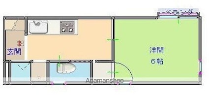 ＳＮビル[1K/23m2]の間取図