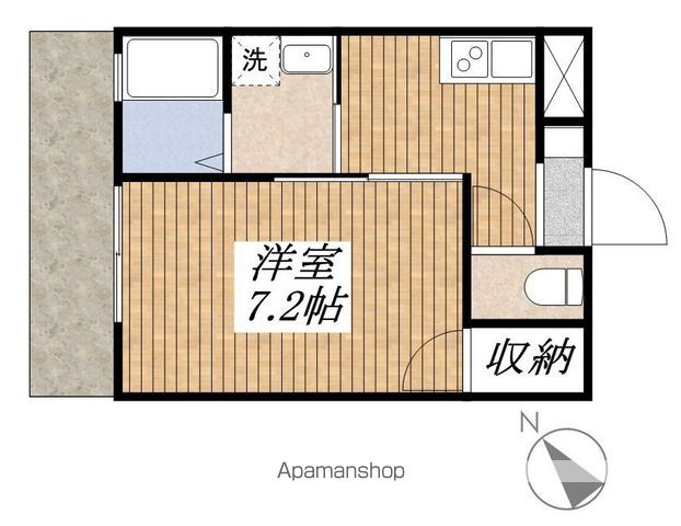 国立市石田のアパートの間取り