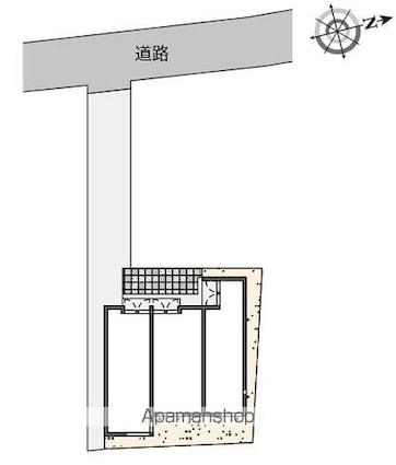 レオネクストさくら[1K/25.5m2]の配置図
