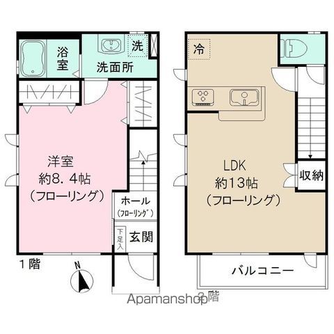 【中野区江古田のテラスの間取り】