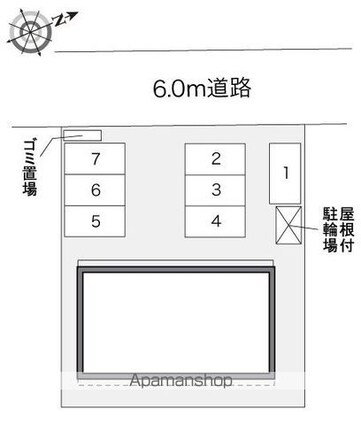 レオパレスクレセント[1K/23.61m2]の配置図