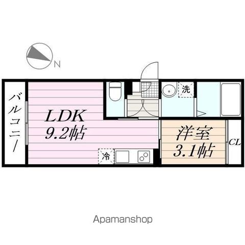 ＲＥＧＡＬＥＳＴ　ＡＳＴＥＲＭＮ 303 ｜ 千葉県千葉市中央区祐光４丁目22-6（賃貸アパート1LDK・3階・29.81㎡） その2