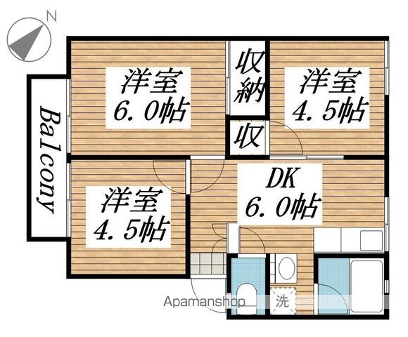 【牛久アーバンヒルＢ棟の間取り】