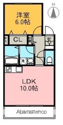 高知県高知市二葉町[1LDK/37.65m2]の間取図