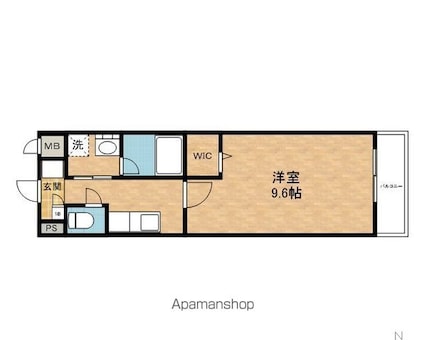 ラディエマルタ[1K/29.84m2]の間取図