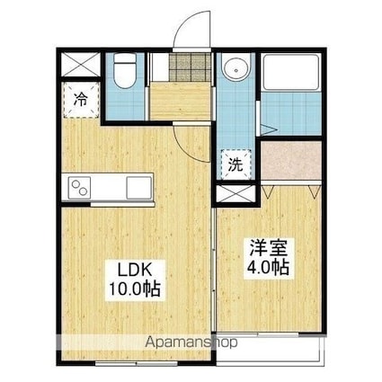 Ｒｅｎｏｔｔａ　Ｔａｋｅｗａｒａ[1LDK/32.92m2]の間取図