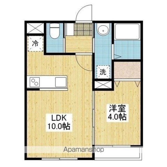 Ｒｅｎｏｔｔａ　Ｔａｋｅｗａｒａ[1LDK/32.92m2]の間取図