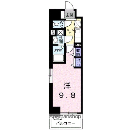 福岡県福岡市東区多の津５丁目[1K/30.11m2]の間取図