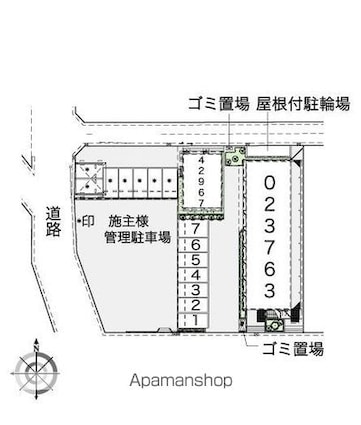 レオネクストレプロットⅢ[1K/28.02m2]の配置図