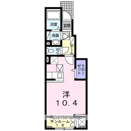 エテルナ　Ａ[1R/32.43m2]の間取図