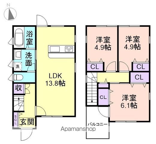 【本脇２－２１．２２の間取り】