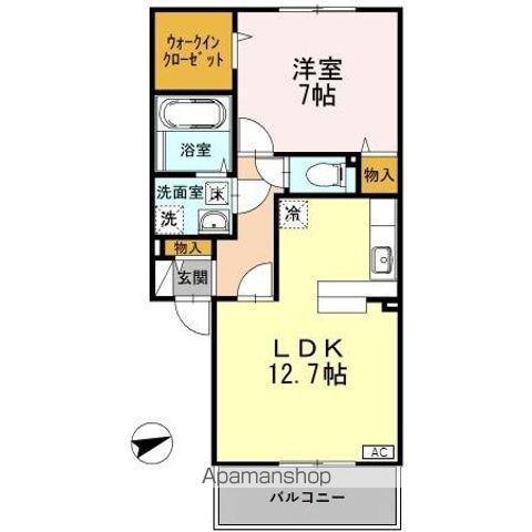 テラスハウス上竹 Aの間取り写真