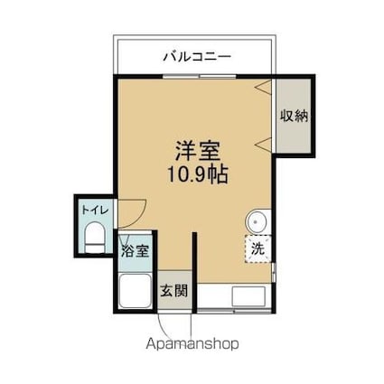 コーポ美和Ａ[1R/26m2]の間取図