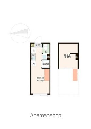 ＳＴＥＬＬＡ[1R/13.16m2]の間取図