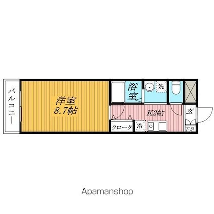 ＢＥＬＬＡＧＩＯⅡ[1K/27.93m2]の間取図