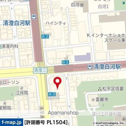 東京都江東区白河１丁目[1R/24.44m2]の周辺