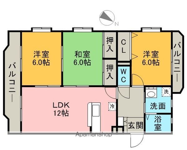 グランデージ空港南の間取り写真