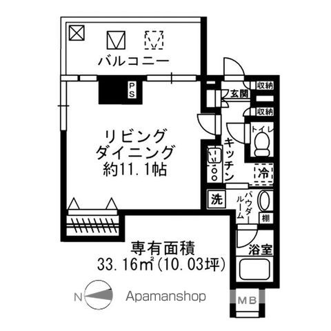 レジディア四谷三丁目の間取り