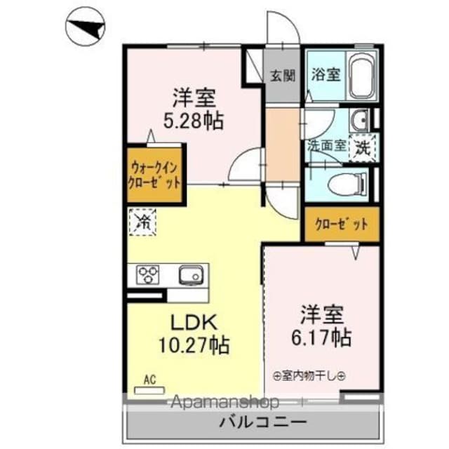 プランドール水元公園[2LDK/48.79m2]の間取図