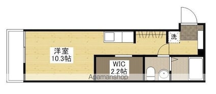 広島県廿日市市梅原１丁目[1R/27.2m2]の間取図
