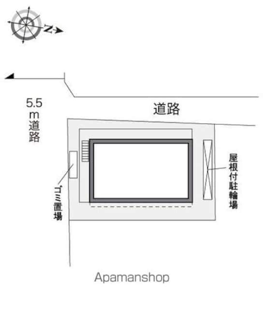 レオパレスコレマサ[1K/22.35m2]の配置図