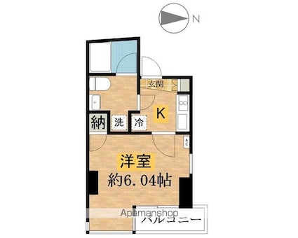 ｗｉｌｌＤｏ八王子[1K/20.37m2]の間取図