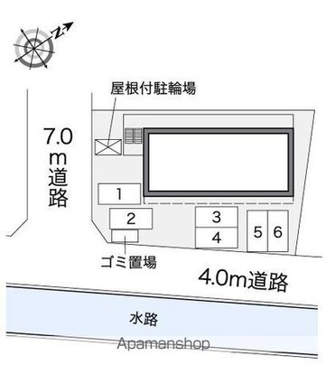 レオパレスアベイユ[1K/19.87m2]の配置図