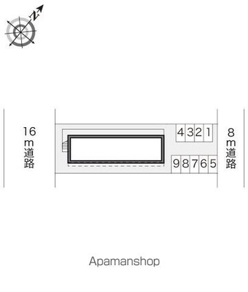 レオパレスルーチェ[1K/23.18m2]の配置図