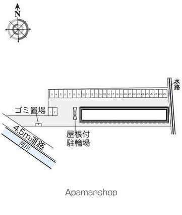 レオパレスラフィーネ[1K/28.02m2]の配置図