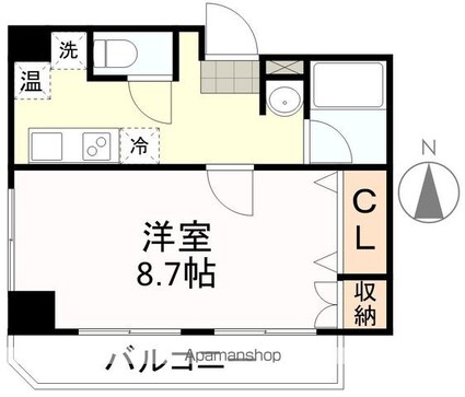 マインド祐[1K/28.19m2]の間取図