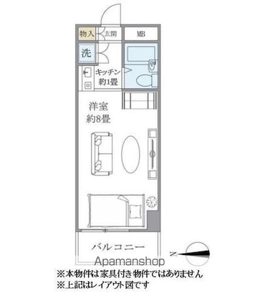 番衆エムエスビル[1R/22.72m2]の間取図