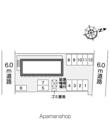 レオパレスみなみ[1K/23.18m2]の配置図