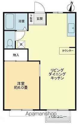 フォブールホロニックＢ[1LDK/40.04m2]の間取図