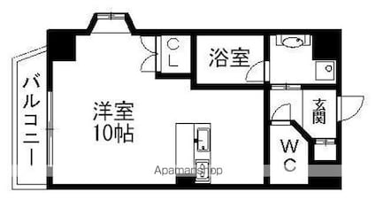 シティライフ今池南[1K/24.79m2]の間取図