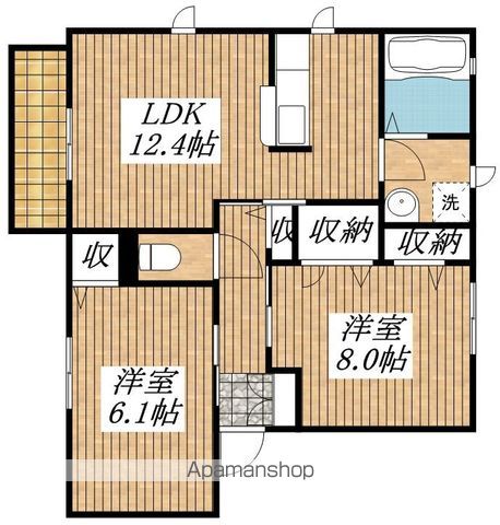 日野市万願寺のアパートの間取り