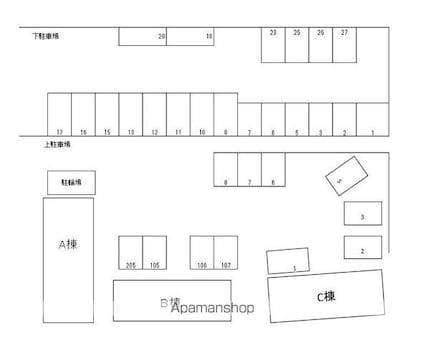 中村ハイツＢ[3DK/50.78m2]の配置図