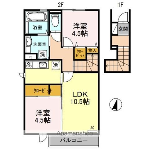 ＤーＲＯＯＭ学研都市Ａの間取り