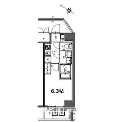 ＳーＲＥＳＩＤＥＮＣＥ神宮西駅前ａｓｃｅｎｔ（アセント）[1K/21.61m2]の間取図
