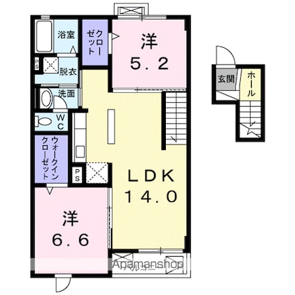 シーダーエース[2LDK/60.18m2]の間取図