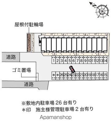 ミランダエタニティⅡ[1R/26.5m2]の配置図